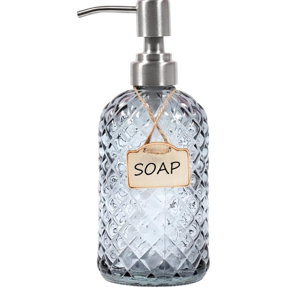 Bathroom & Kitchen Glass Hand‎ and Dish Soap Dispenser with 304 Rustproof...